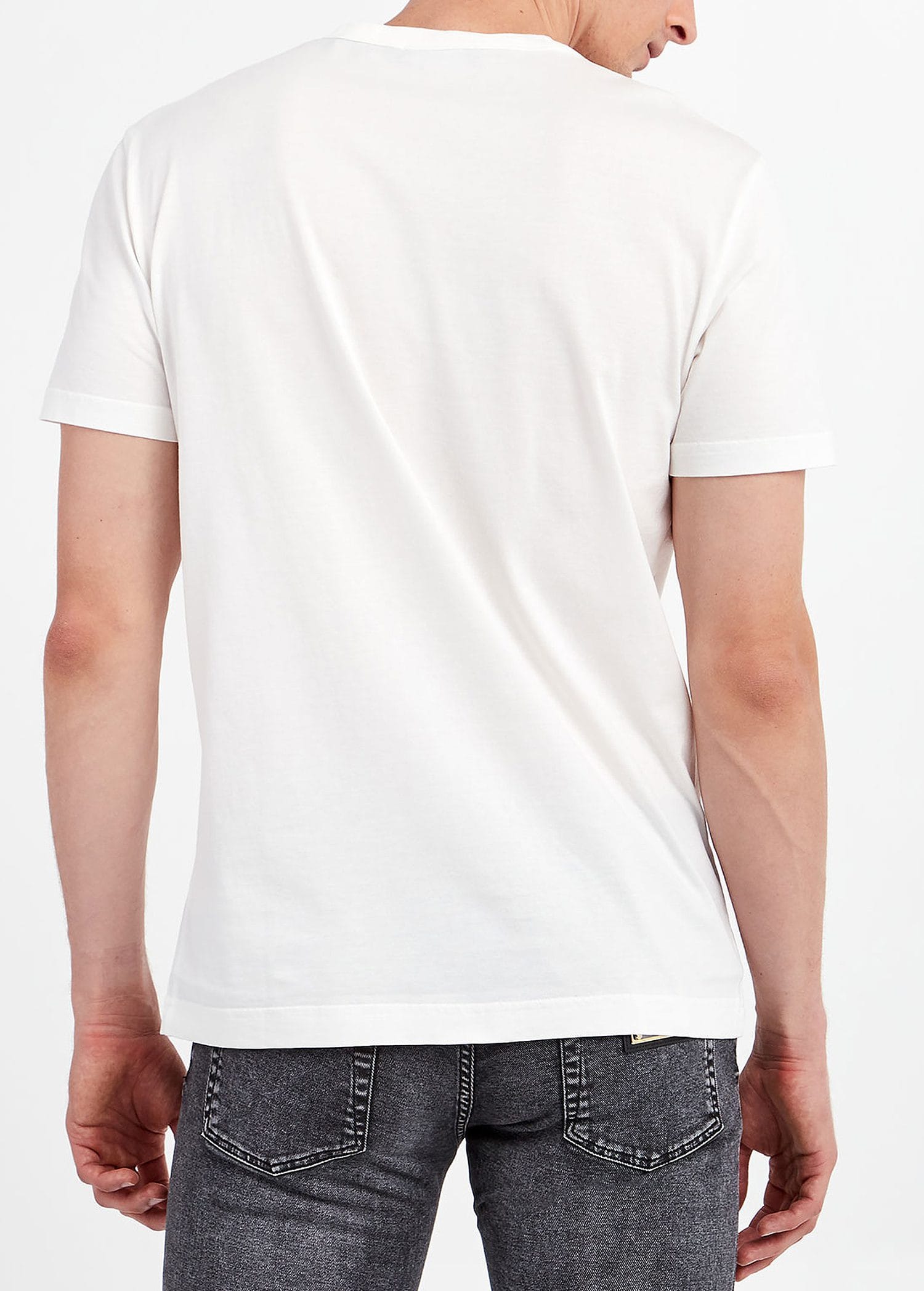 Dolce & Gabbana Beyaz Logo Detaylı Baskılı Erkek T-Shirt