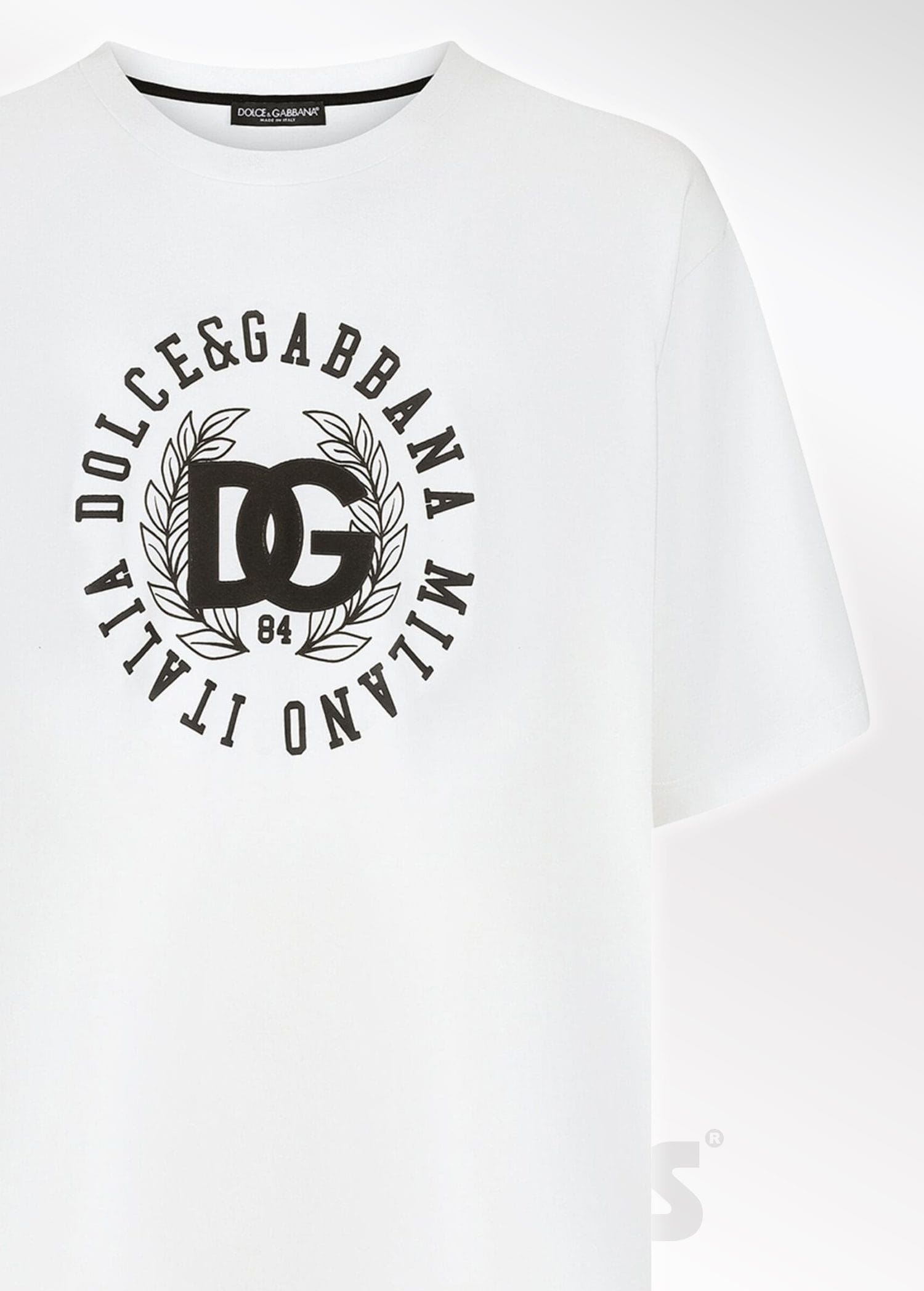 Dolce & Gabbana Beyaz Logo Detaylı Baskılı Erkek T-Shirt