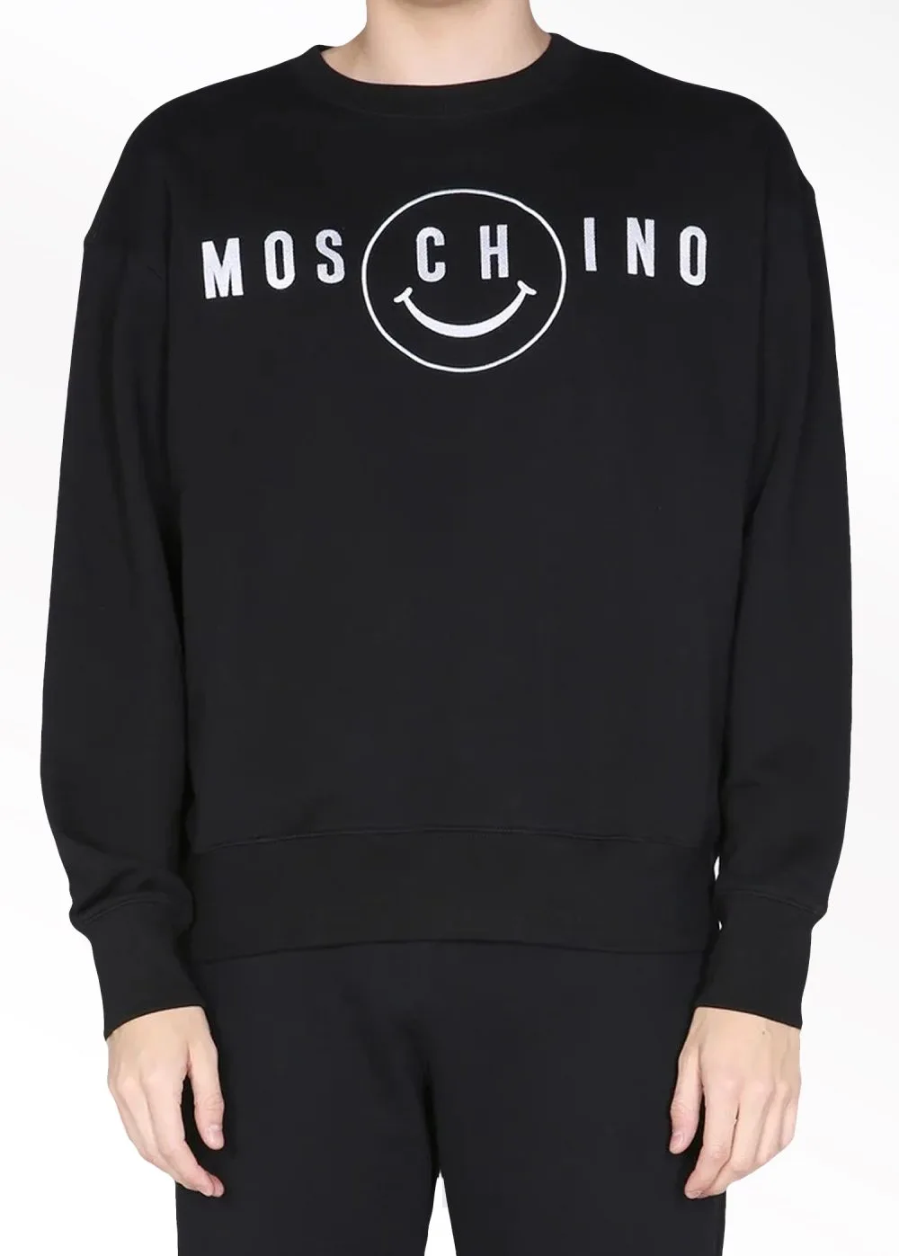 Moschino Siyah Logo Detaylı Erkek Sweatshirt