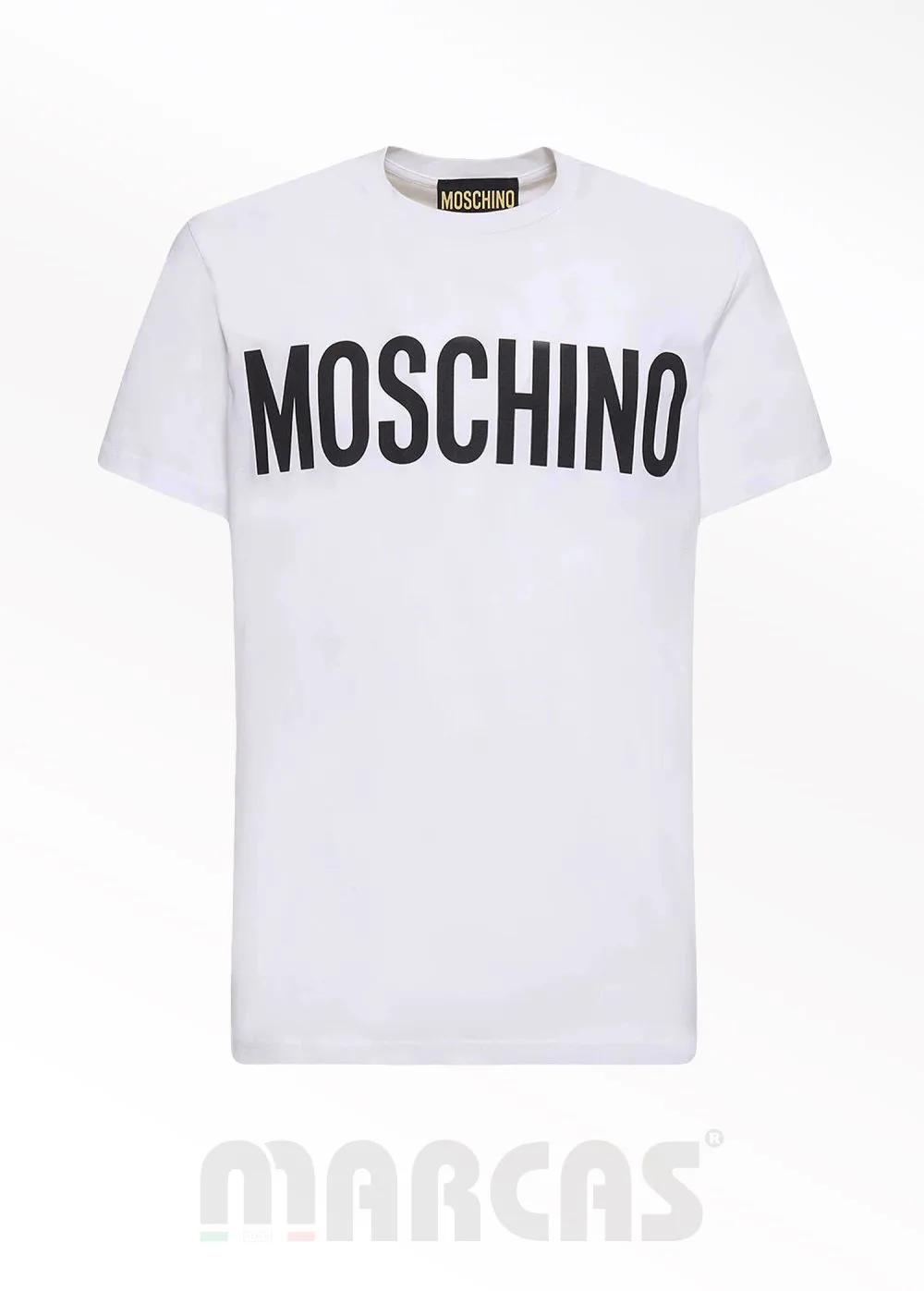 Moschino Beyaz Logo Detaylı Yazılı Erkek T-Shirt