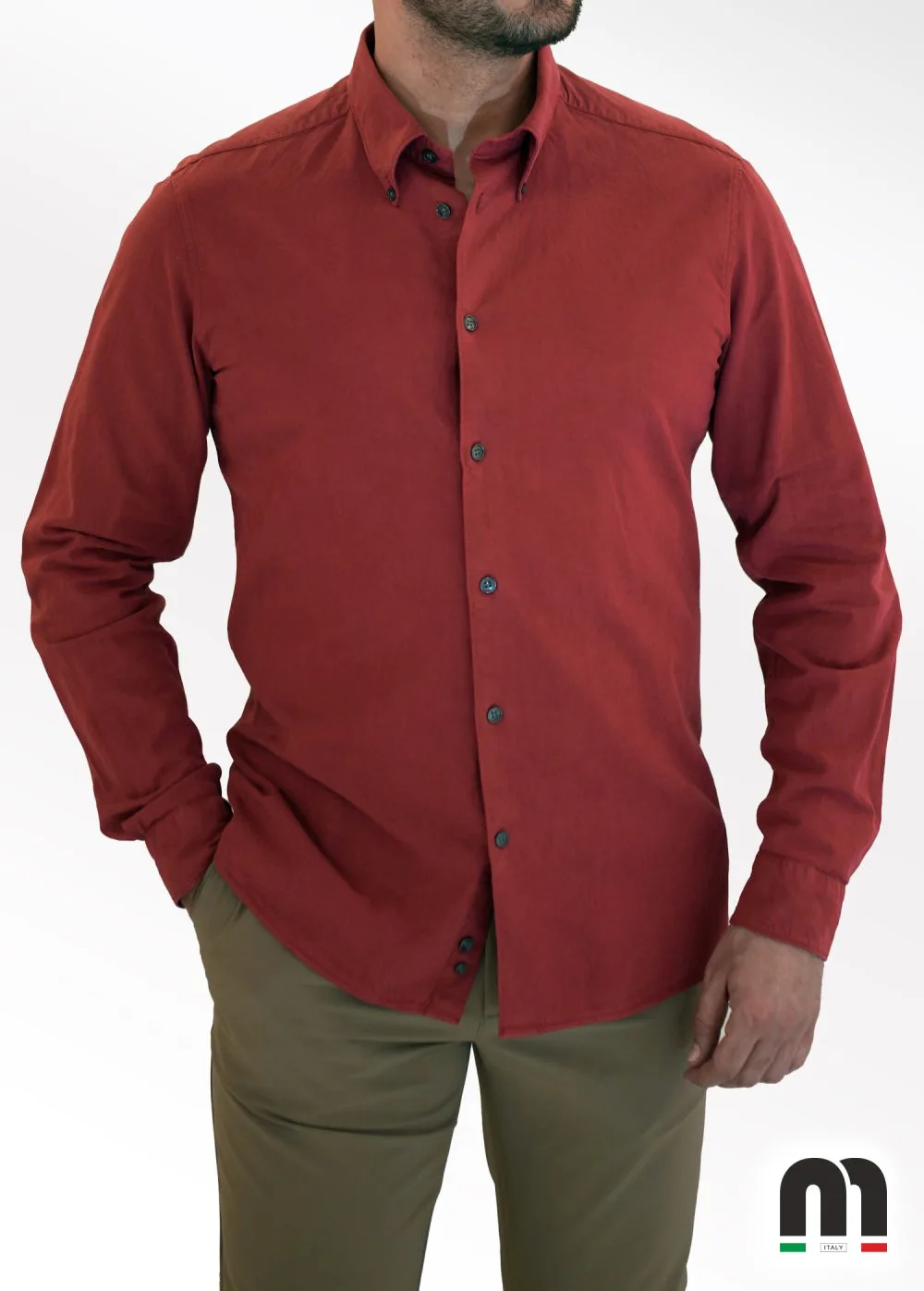 Cortigiani Kırmızı Erkek Gömlek