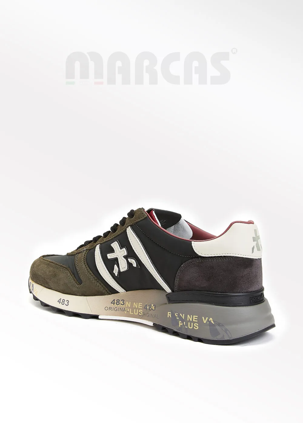 Premiata Lander Kahverengi Gri Logolu Erkek Sneaker