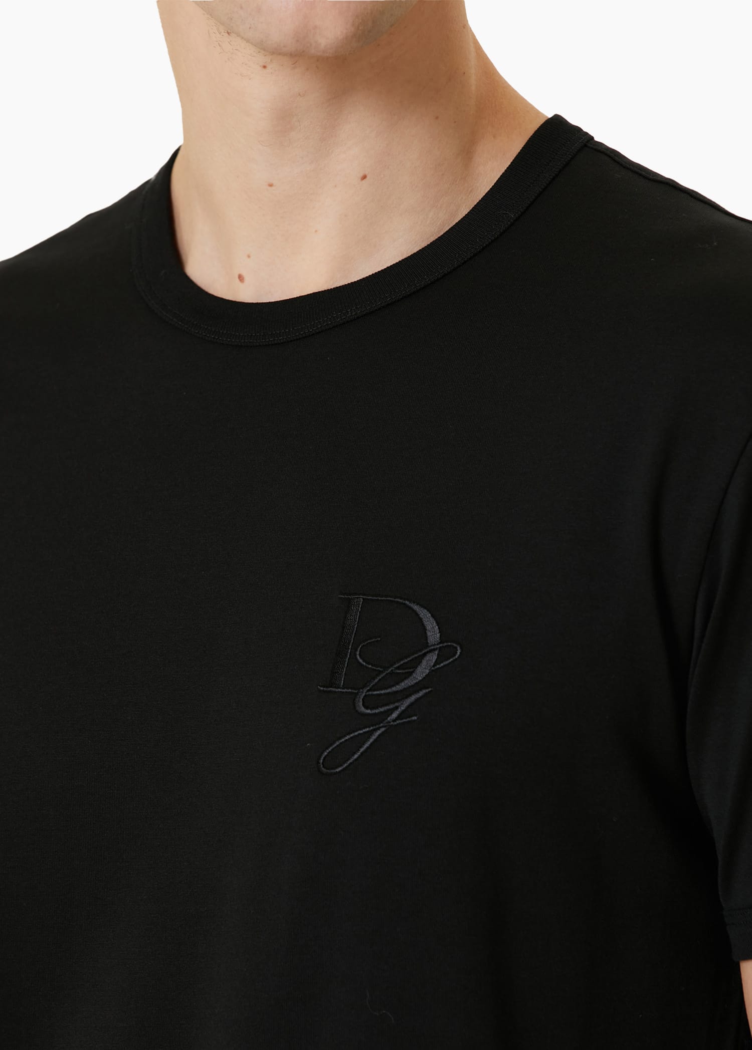 Dolce&Gabbana Siyah Logo Nakışlı T-shirt