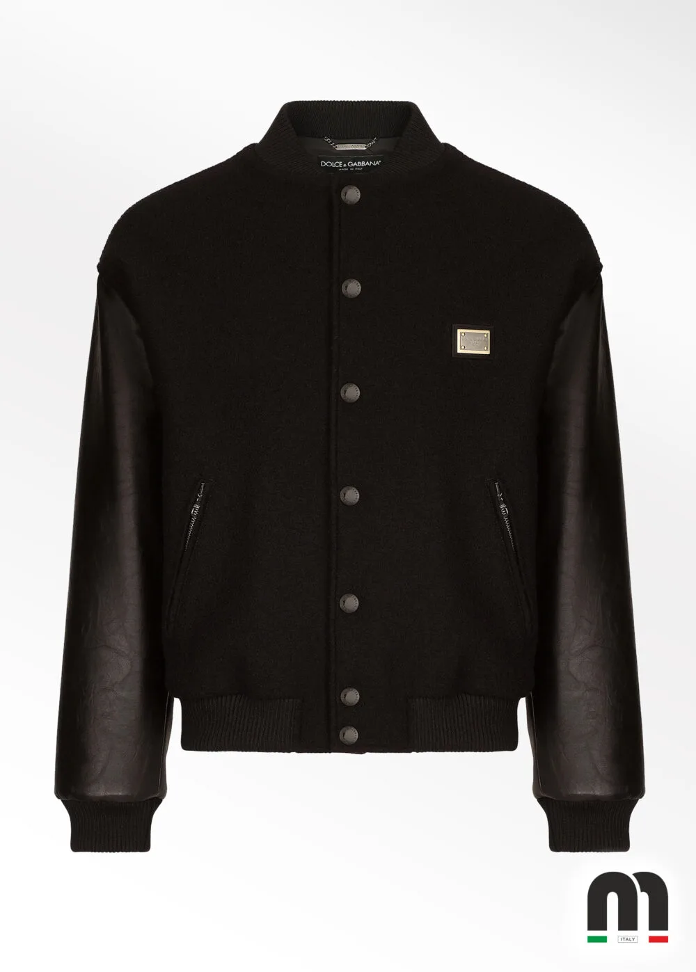 Dolce&Gabbana Siyah Metal Logo Detaylı Mont
