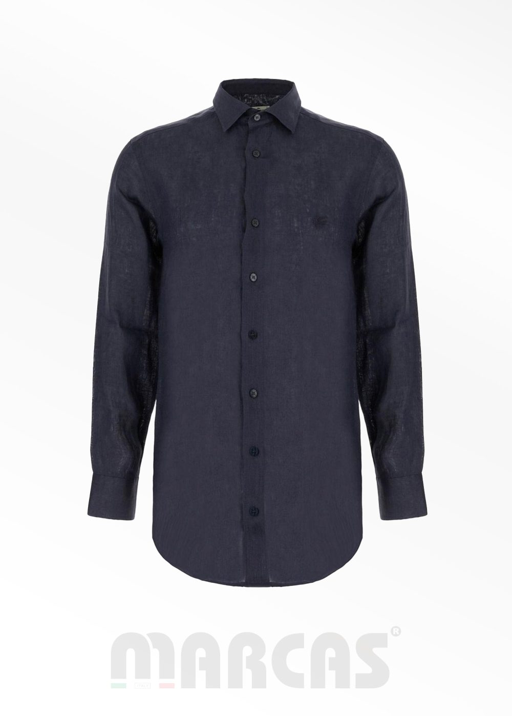 Etro Lacivert Keten Gömlek