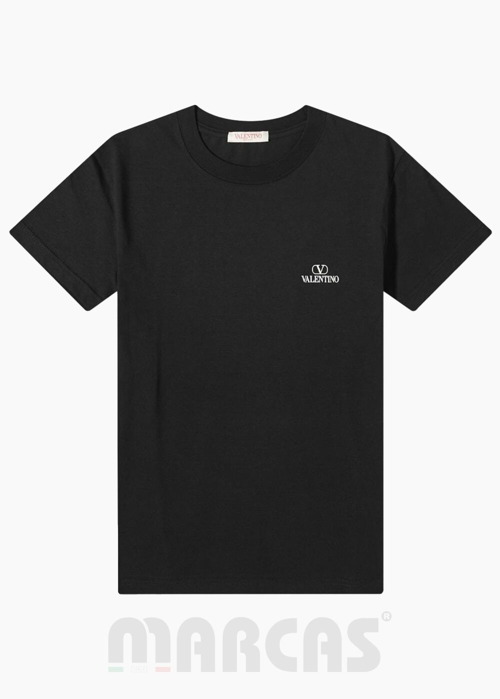 Valentino Logo Detaylı Siyah T-shirt
